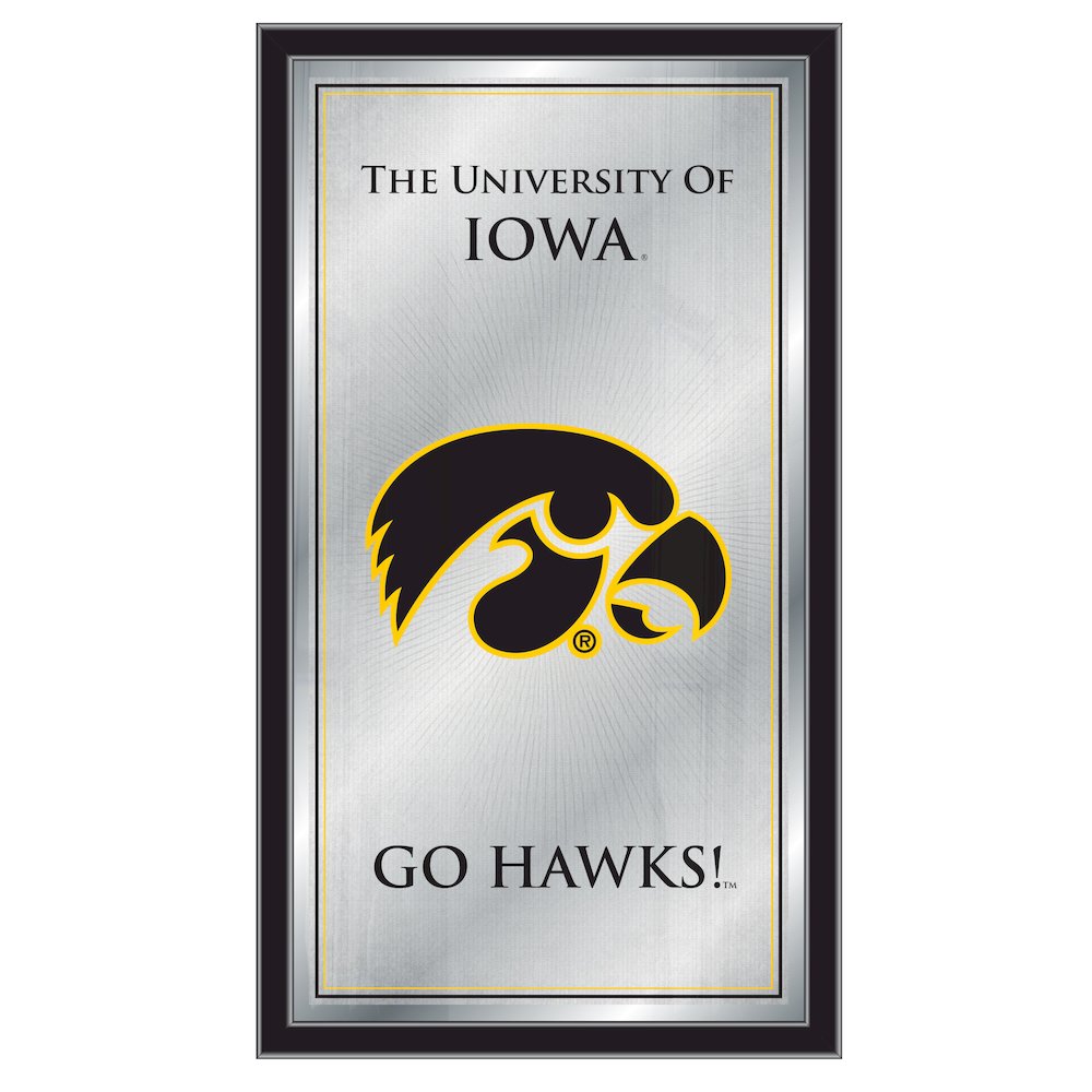 Iowa 26" x 15" Fight Song Mirror. Picture 1