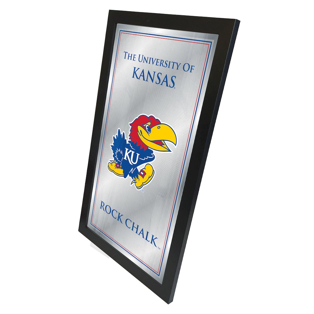Kansas 26" x 15" Fight Song Mirror by Holland Bar Stool Company. Picture 2