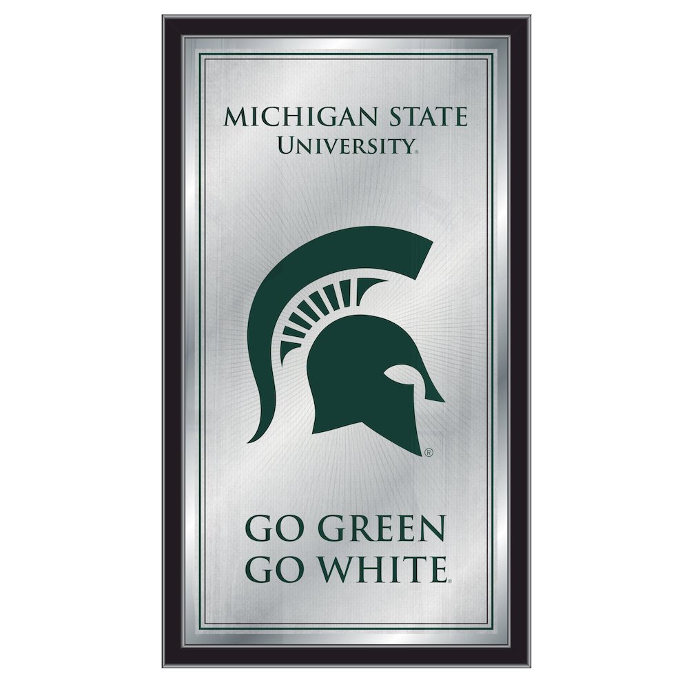 Michigan State 26" x 15" Fight Song Mirror. Picture 1