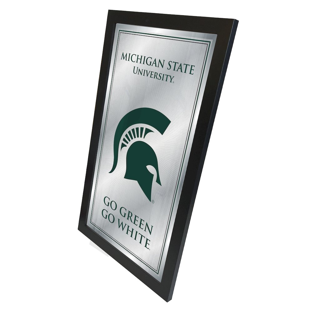 Michigan State 26" x 15" Fight Song Mirror. Picture 2