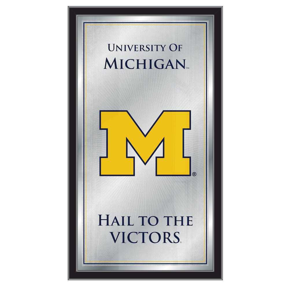 Michigan 26" x 15" Fight Song Mirror. Picture 1