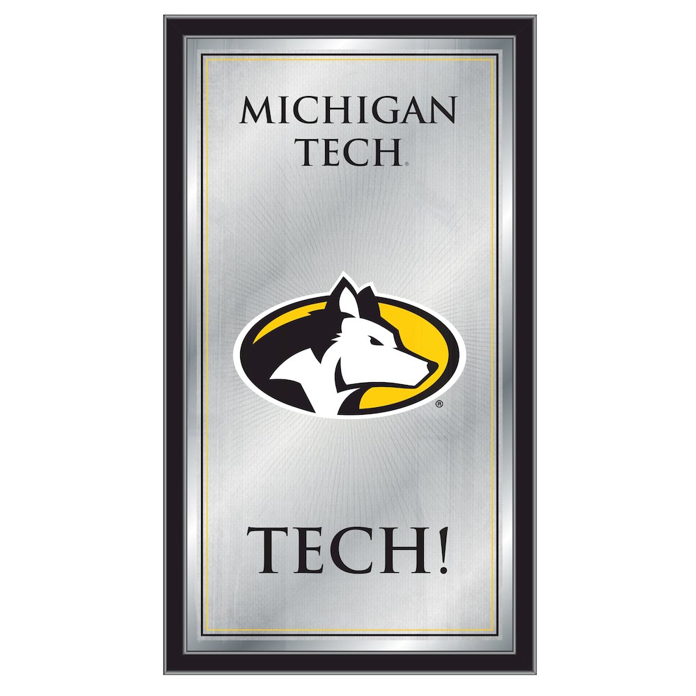 Michigan Tech 26" x 15" Fight Song Mirror. Picture 1