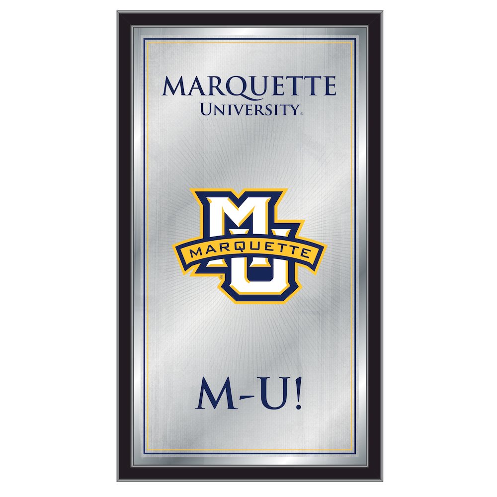 Marquette 26" x 15" Fight Song Mirror. Picture 1