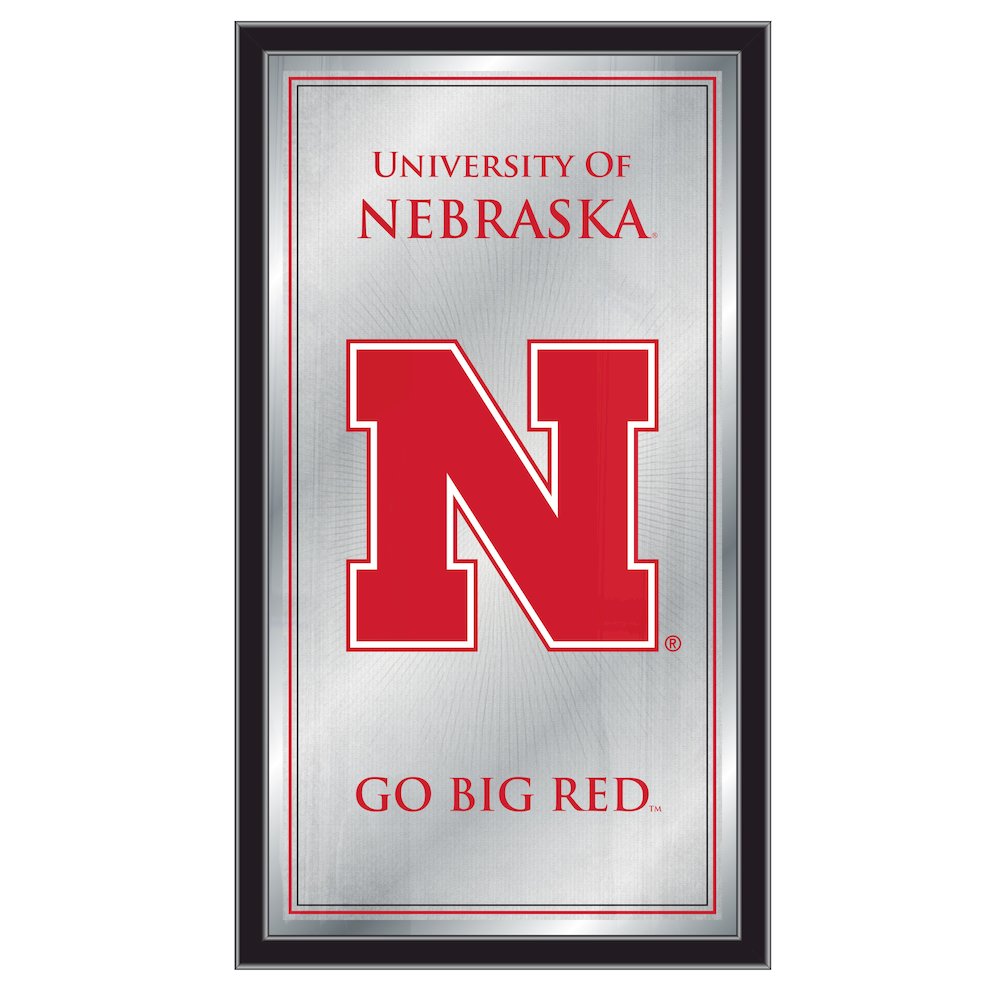 Nebraska 26" x 15" Fight Song Mirror. Picture 1