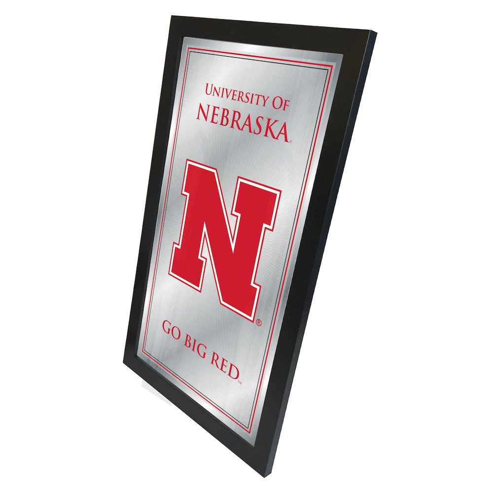 Nebraska 26" x 15" Fight Song Mirror. Picture 2