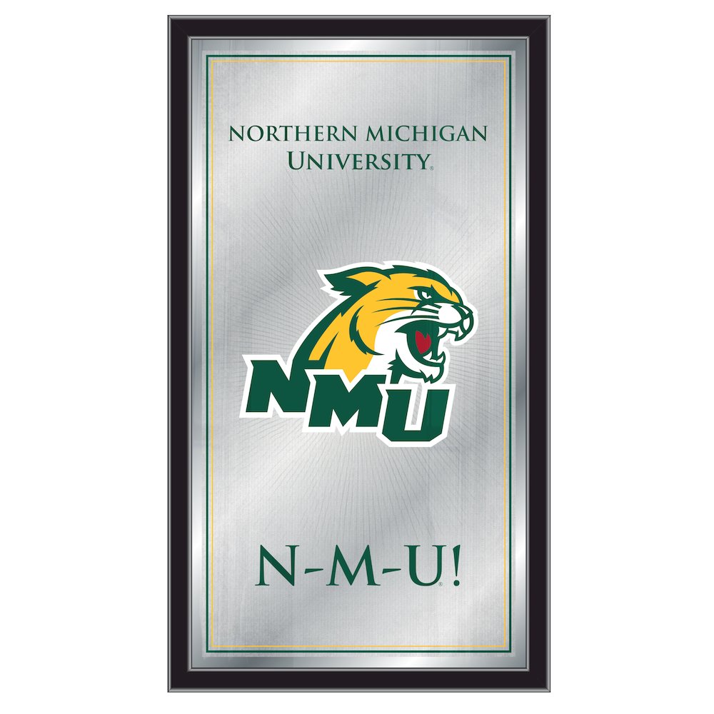 Northern Michigan 26" x 15" Fight Song Mirror. Picture 1