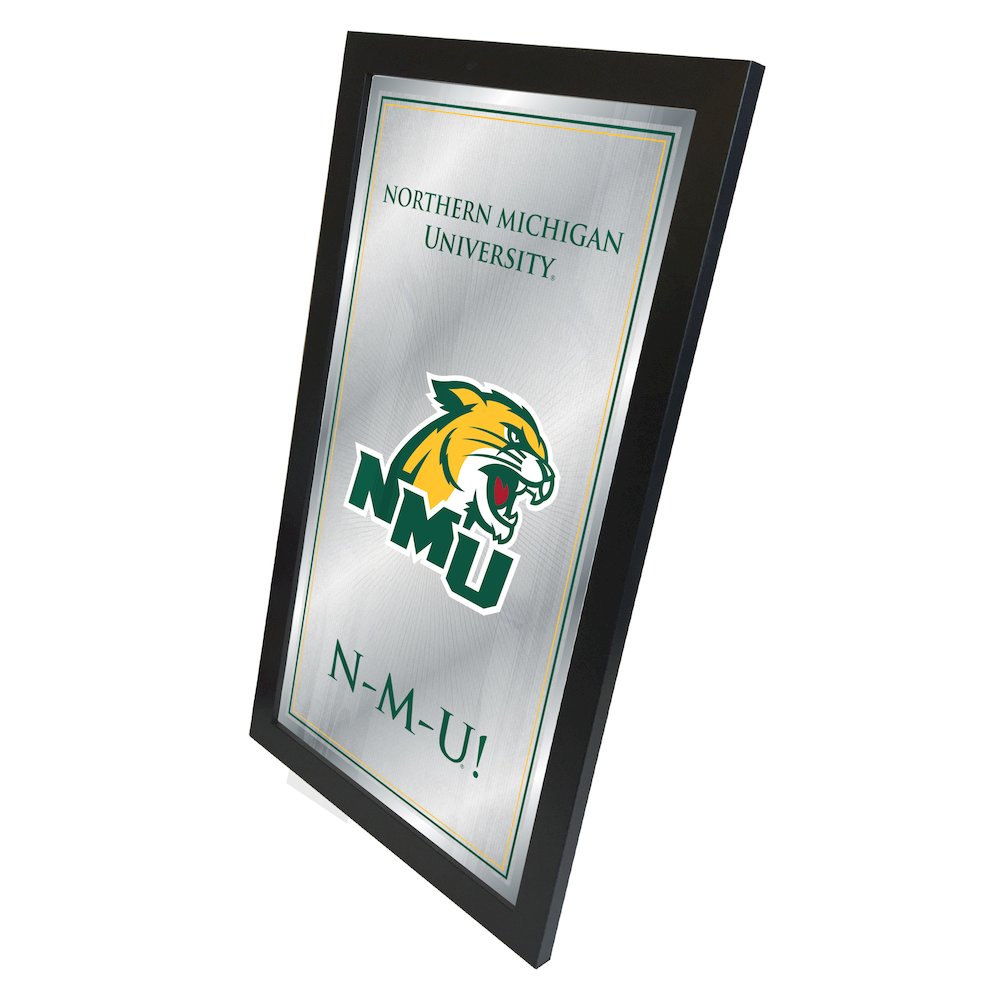 Northern Michigan 26" x 15" Fight Song Mirror. Picture 2