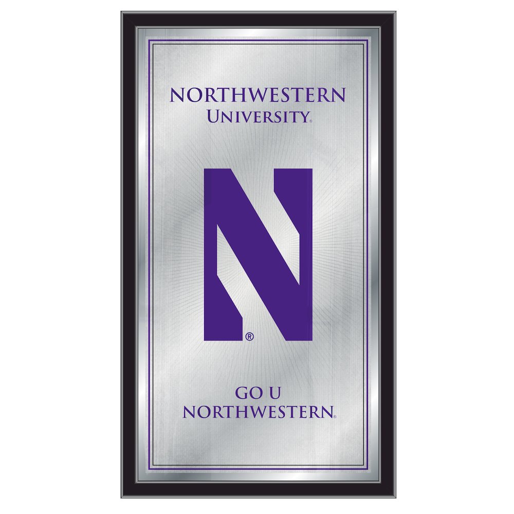Northwestern 26" x 15" Fight Song Mirror. Picture 1