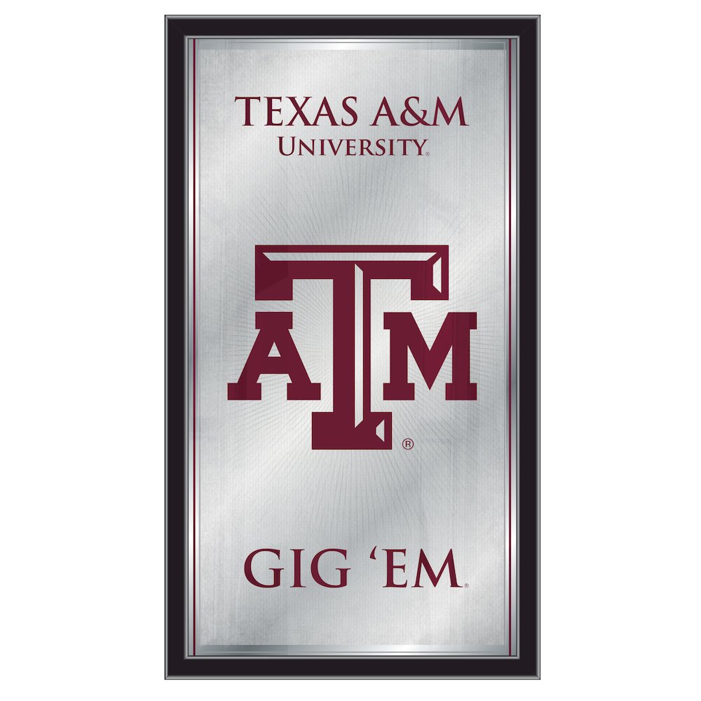 Texas A&M 26" x 15" Fight Song Mirror. Picture 1