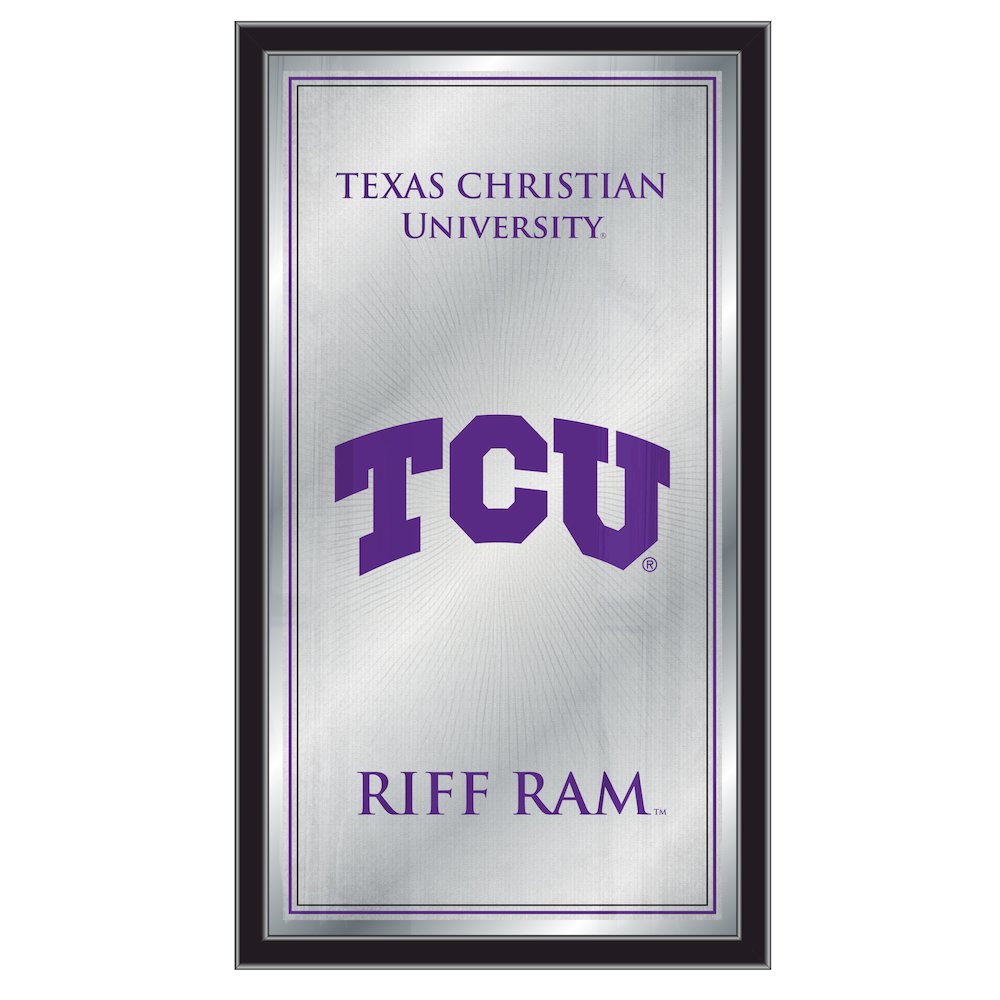 TCU 26" x 15" Fight Song Mirror. Picture 1