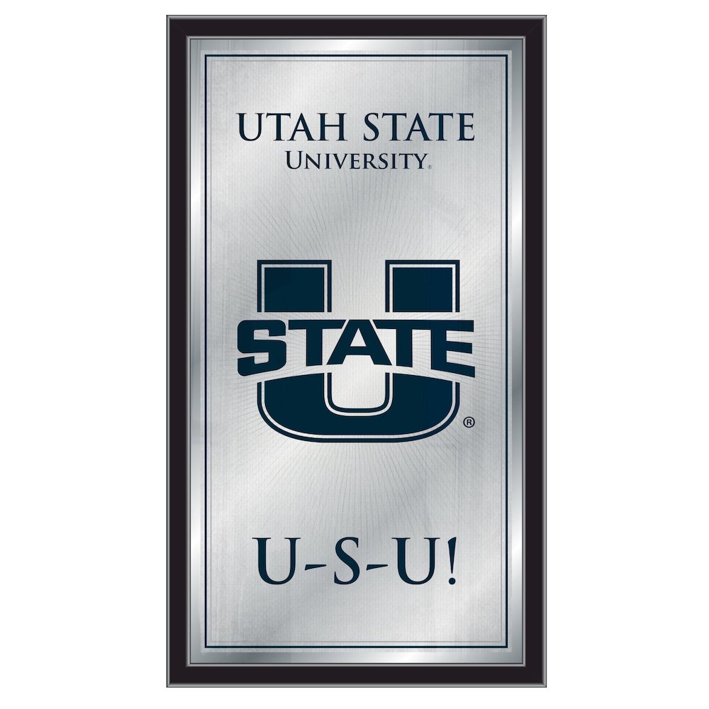 Utah State 26" x 15" Fight Song Mirror. Picture 1
