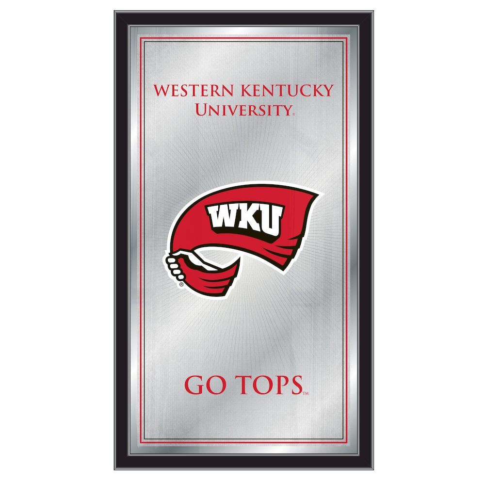 Western Kentucky 26" x 15" Fight Song Mirror. Picture 1