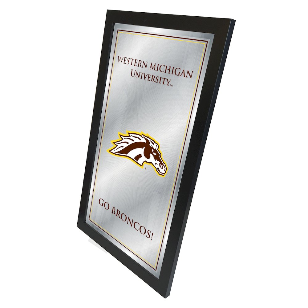 Western Michigan 26" x 15" Fight Song Mirror. Picture 2