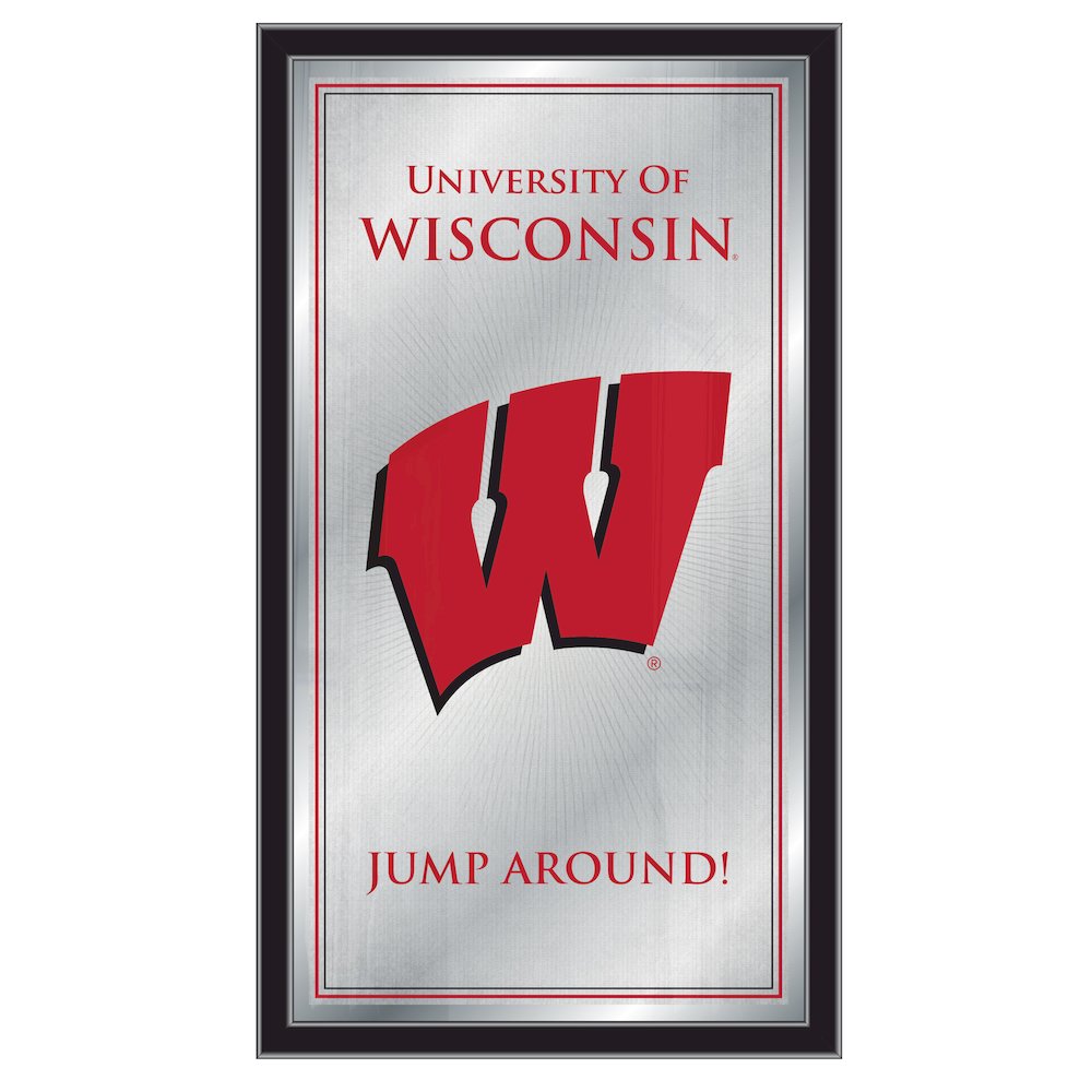 Wisconsin 26" x 15" Fight Song Mirror. Picture 1