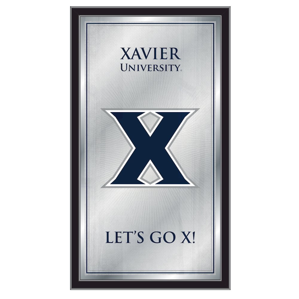 Xavier 26" x 15" Fight Song Mirror. Picture 1