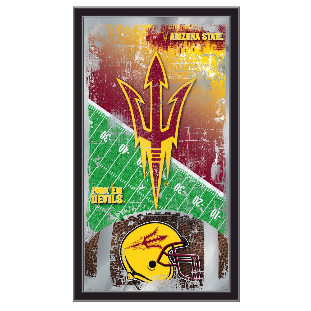 Arizona State 15" x 26" Football Mirror. Picture 1