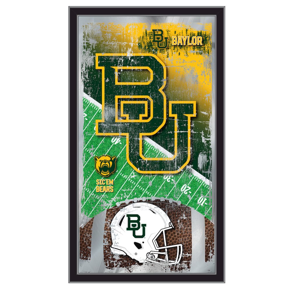 Baylor 15" x 26" Football Mirror. Picture 1
