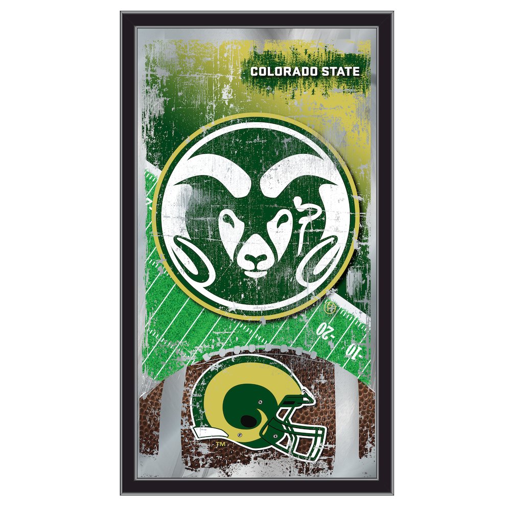Colorado State 15" x 26" Football Mirror. Picture 1