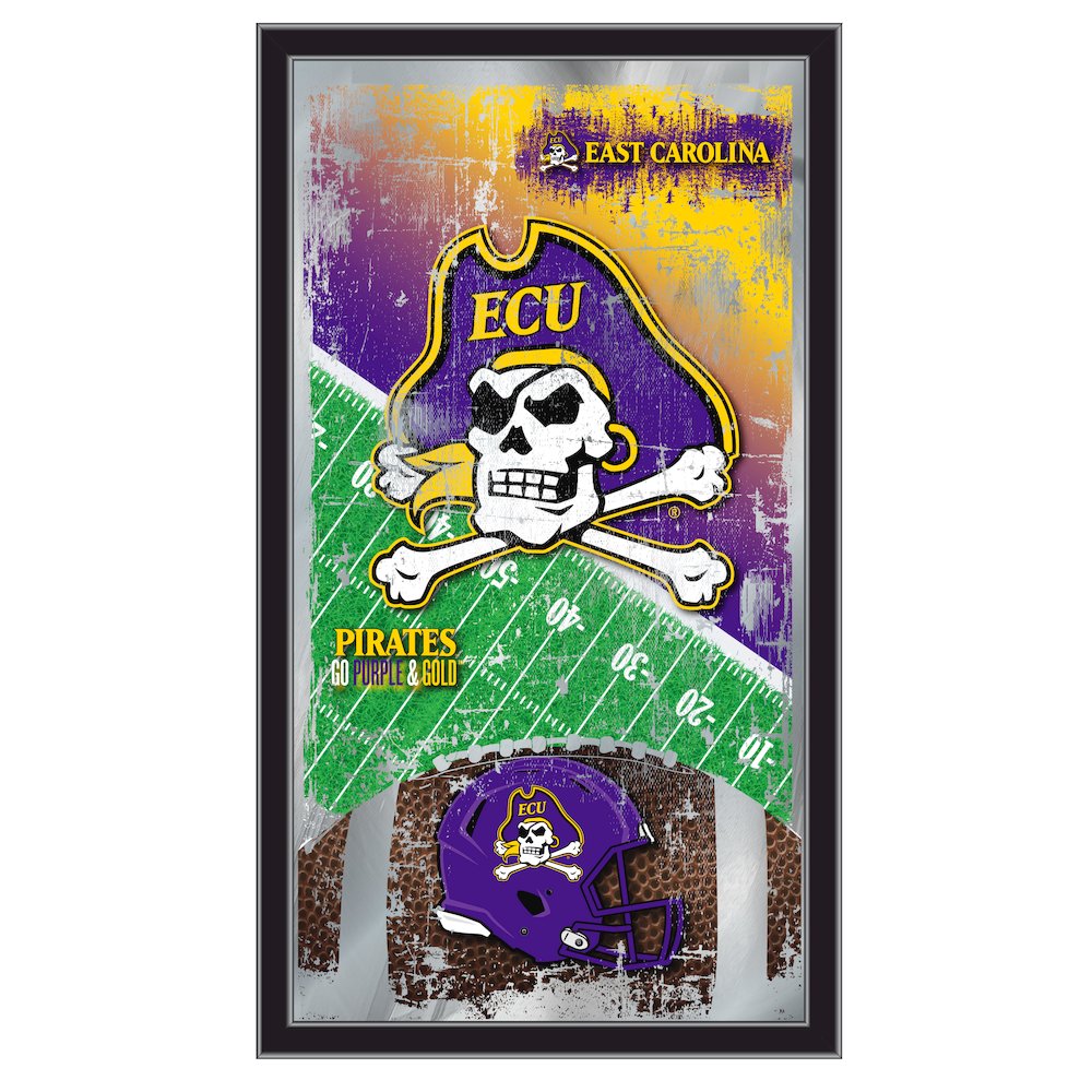 East Carolina 15" x 26" Football Mirror. Picture 1