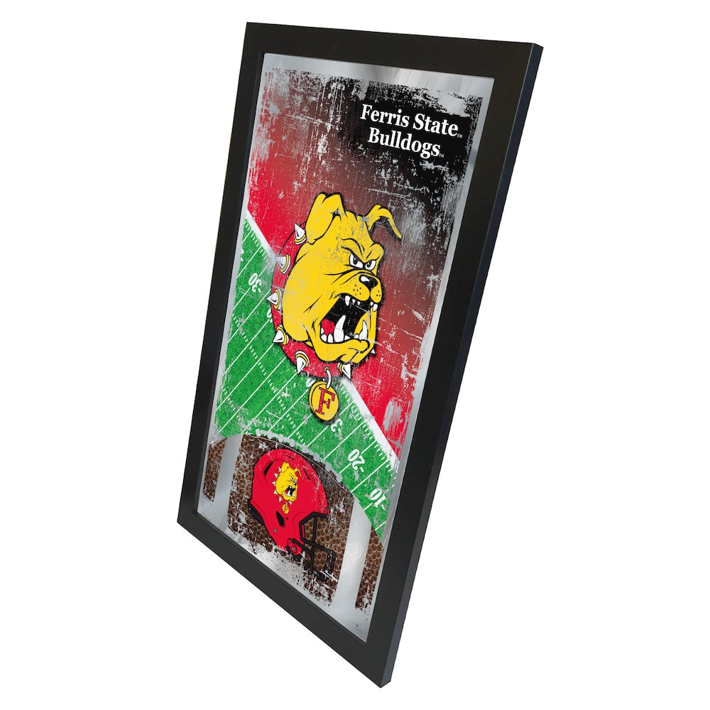 Ferris State University 15" x 26" Football Mirror. Picture 2