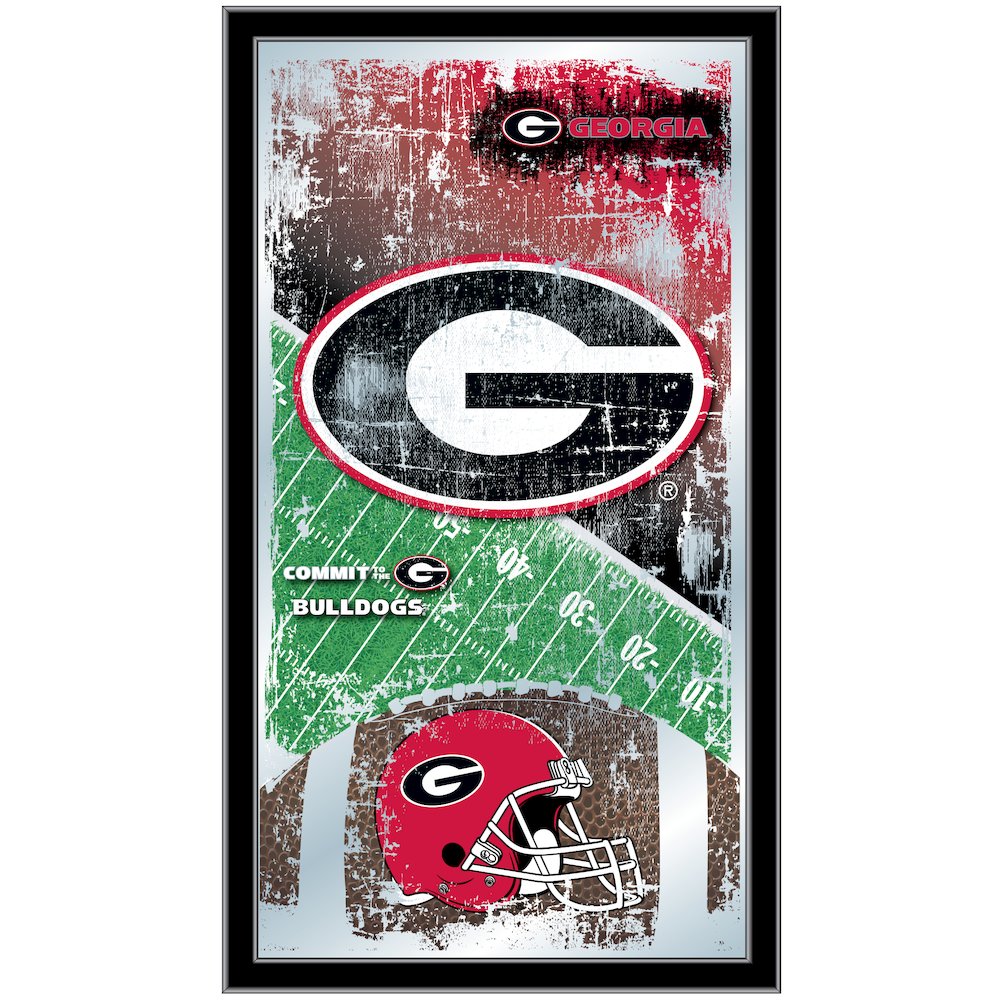 Georgia 15" x 26" Football Mirror. Picture 1