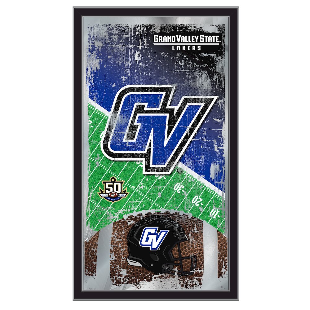 Grand Valley State 15" x 26" Football Mirror. Picture 1