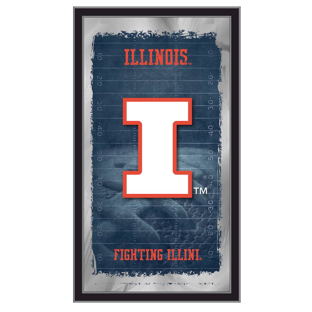 Illinois 15" x 26" Football Mirror. Picture 1