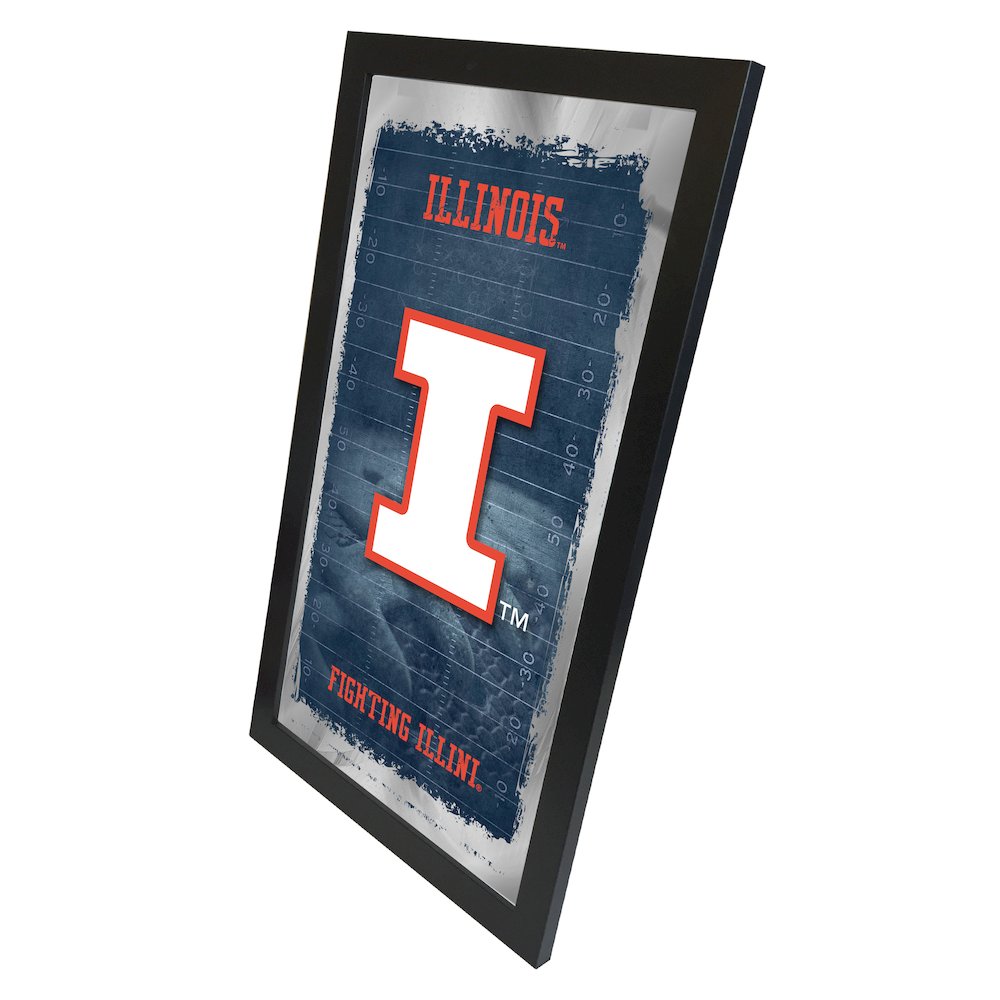 Illinois 15" x 26" Football Mirror. Picture 2