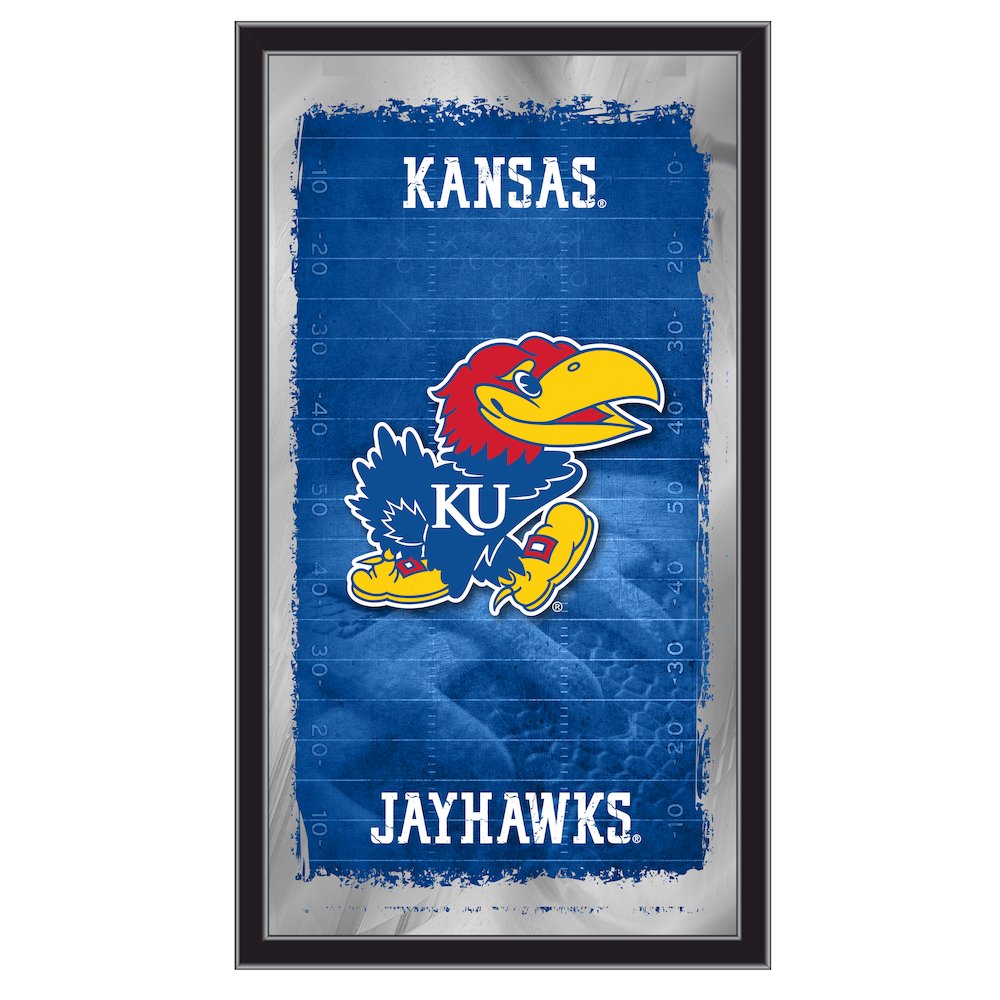 Kansas 15" x 26" Football Mirror. Picture 1