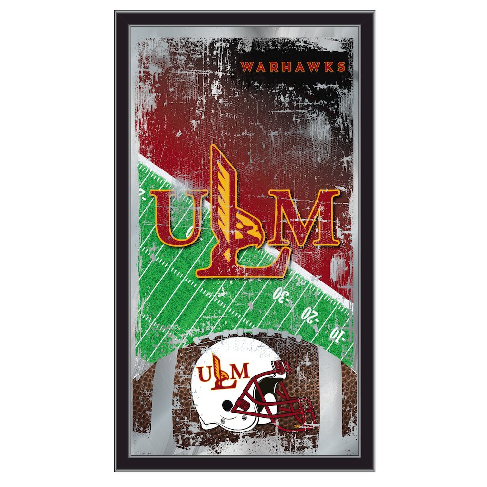 Louisiana-Monroe 15" x 26" Football Mirror. Picture 1