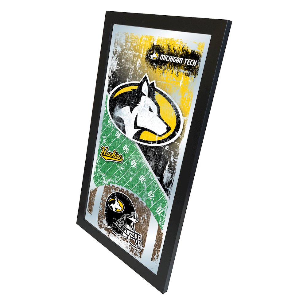 Michigan Tech 15" x 26" Football Mirror. Picture 2