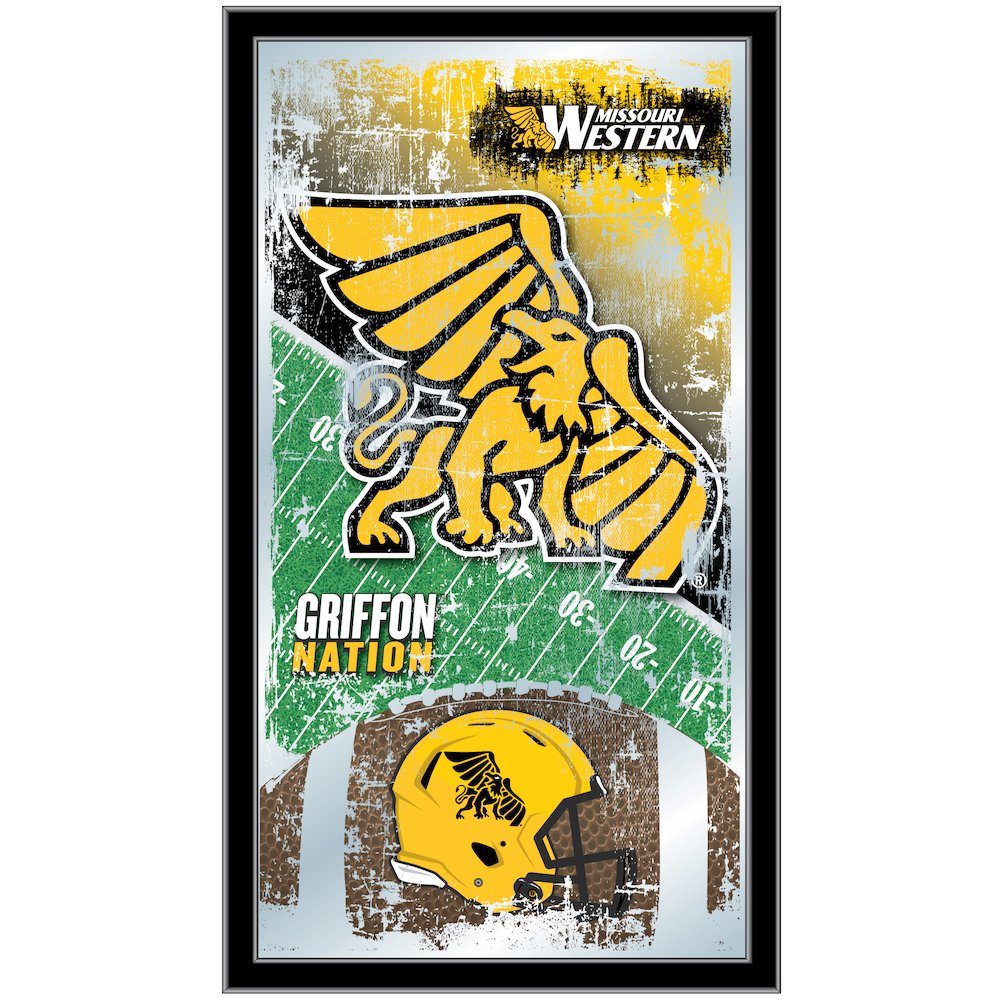 Missouri Western State 15" x 26" Football Mirror. Picture 1