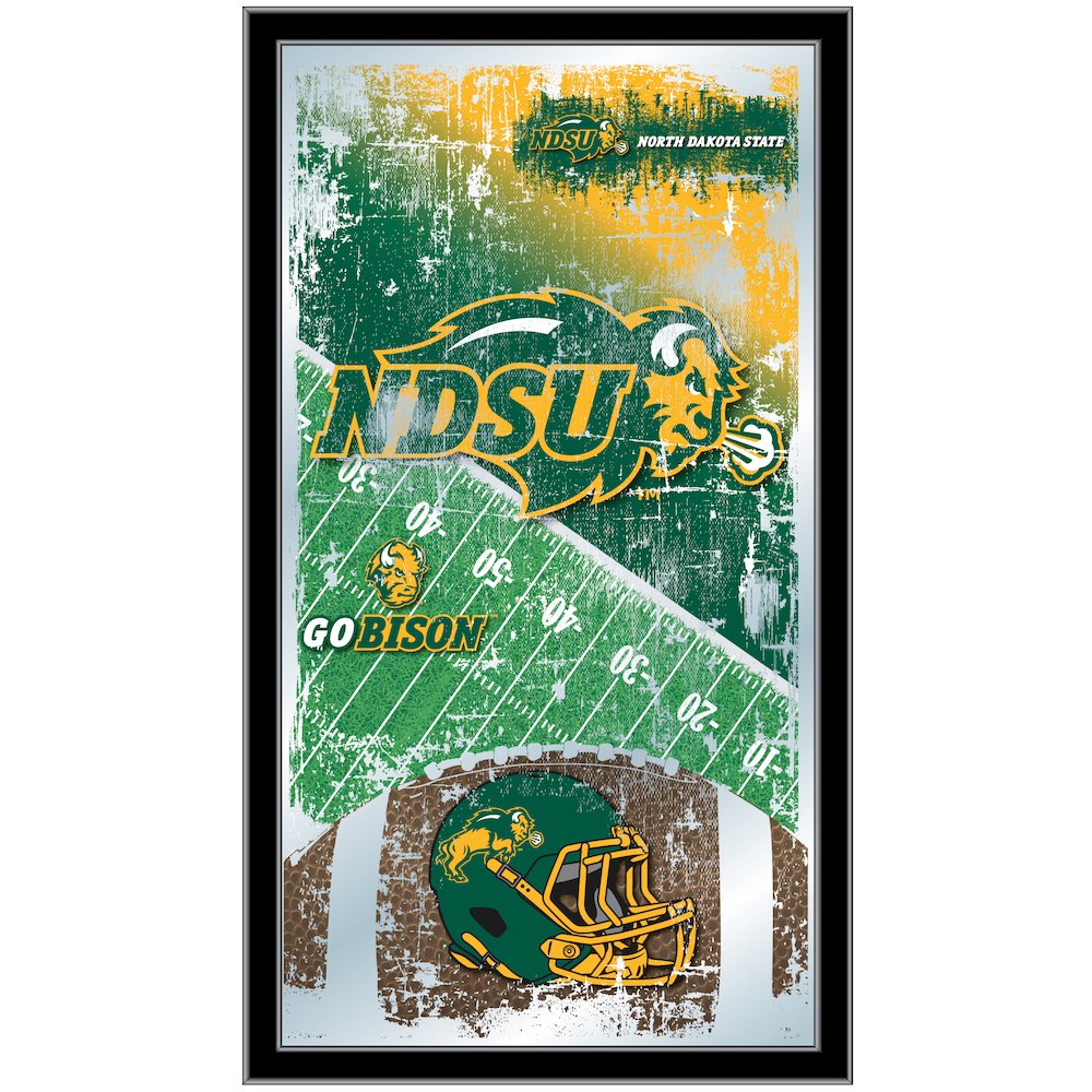 North Dakota State 15" x 26" Football Mirror. Picture 1