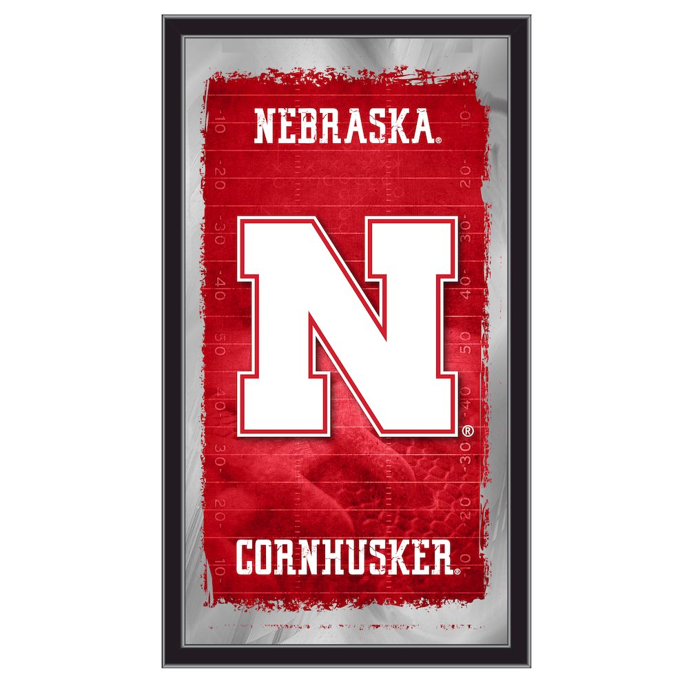 Nebraska 15" x 26" Football Mirror. Picture 1