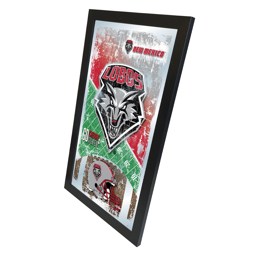 New Mexico 15" x 26" Football Mirror. Picture 2