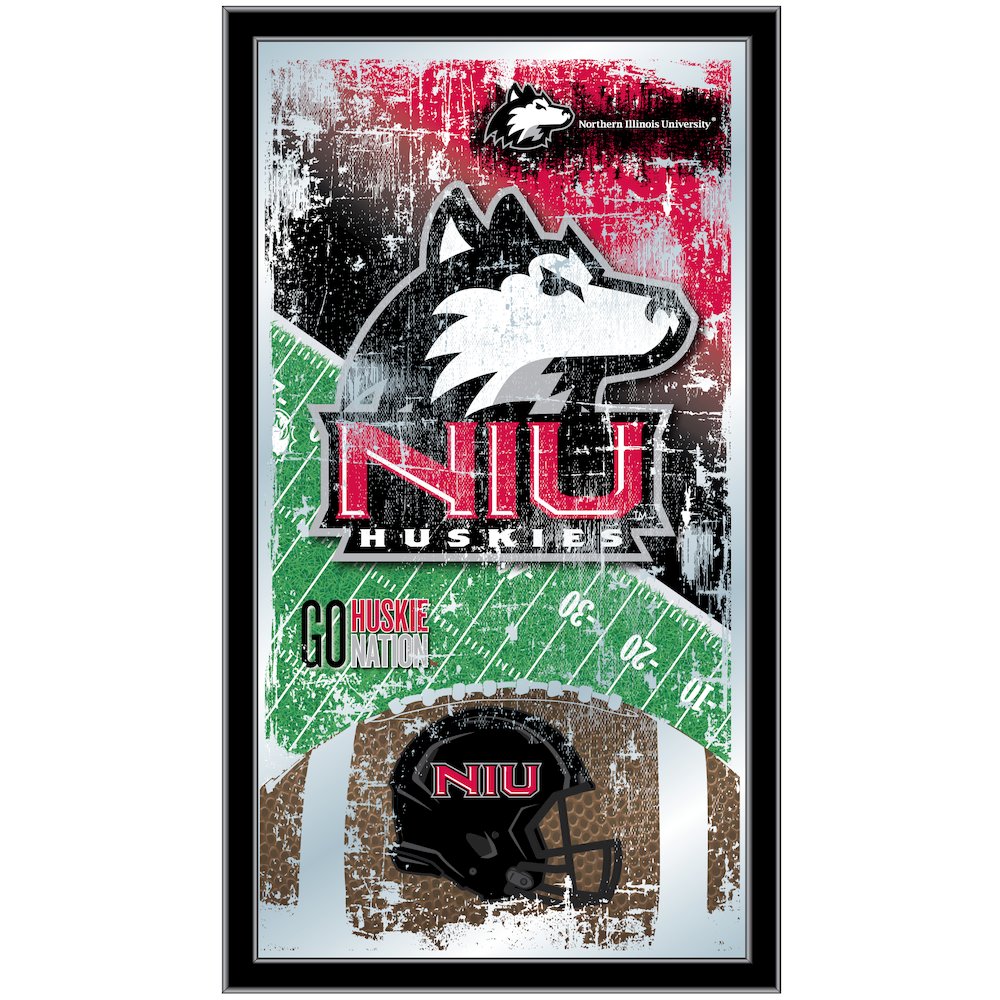 Northern Illinois 15" x 26" Football Mirror. Picture 1