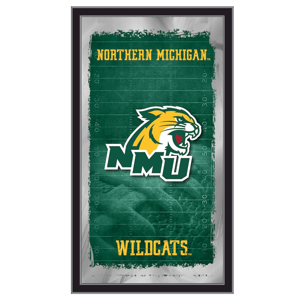 Northern Michigan 15" x 26" Football Mirror. Picture 1
