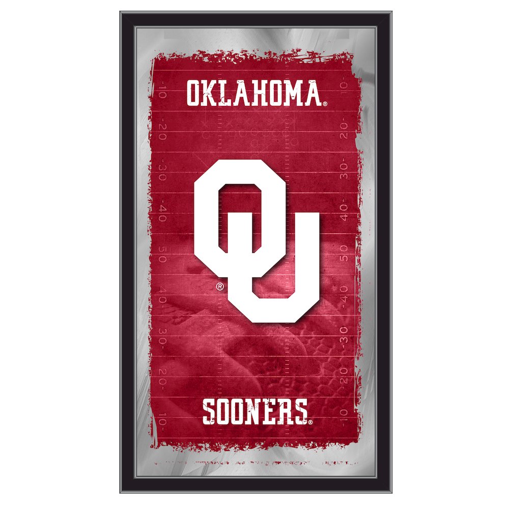 Oklahoma 15" x 26" Football Mirror. Picture 1