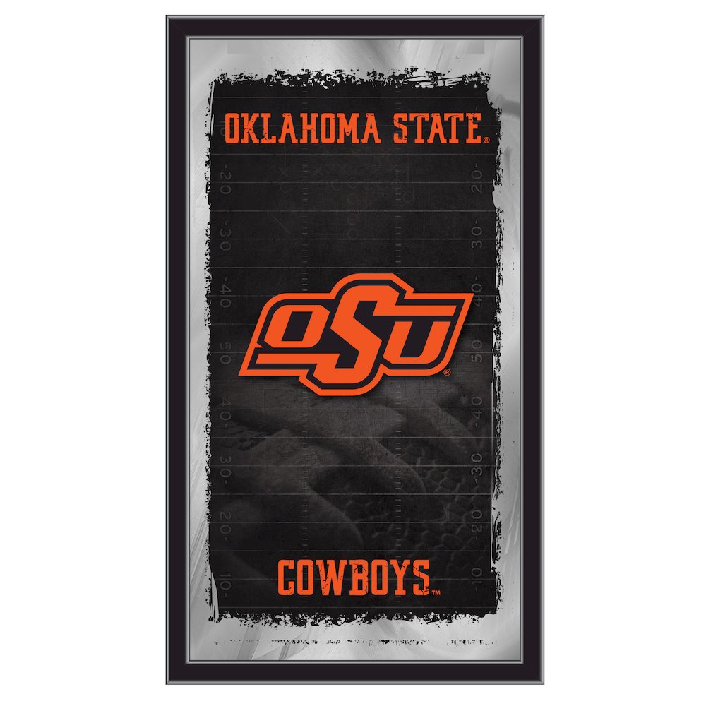 Oklahoma State 15" x 26" Football Mirror. Picture 1
