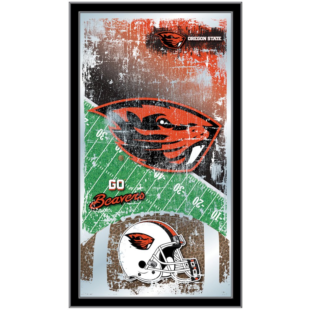 Oregon State 15" x 26" Football Mirror. Picture 1