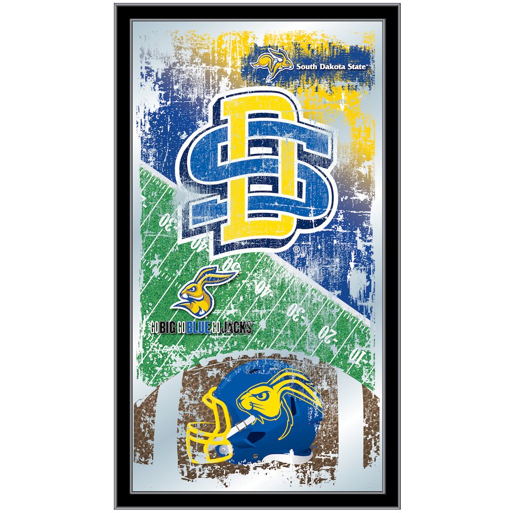 South Dakota State University 15" x 26" Football Mirror. Picture 1