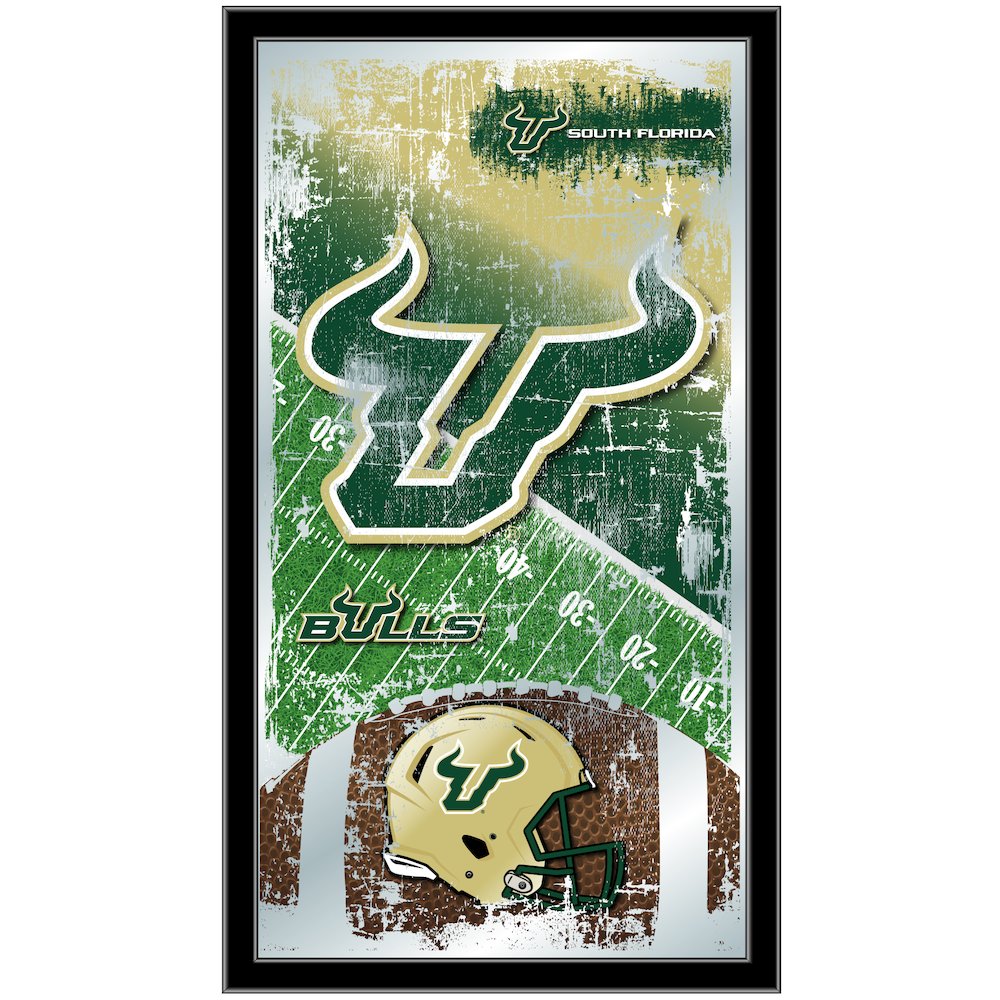South Florida 15" x 26" Football Mirror. Picture 1