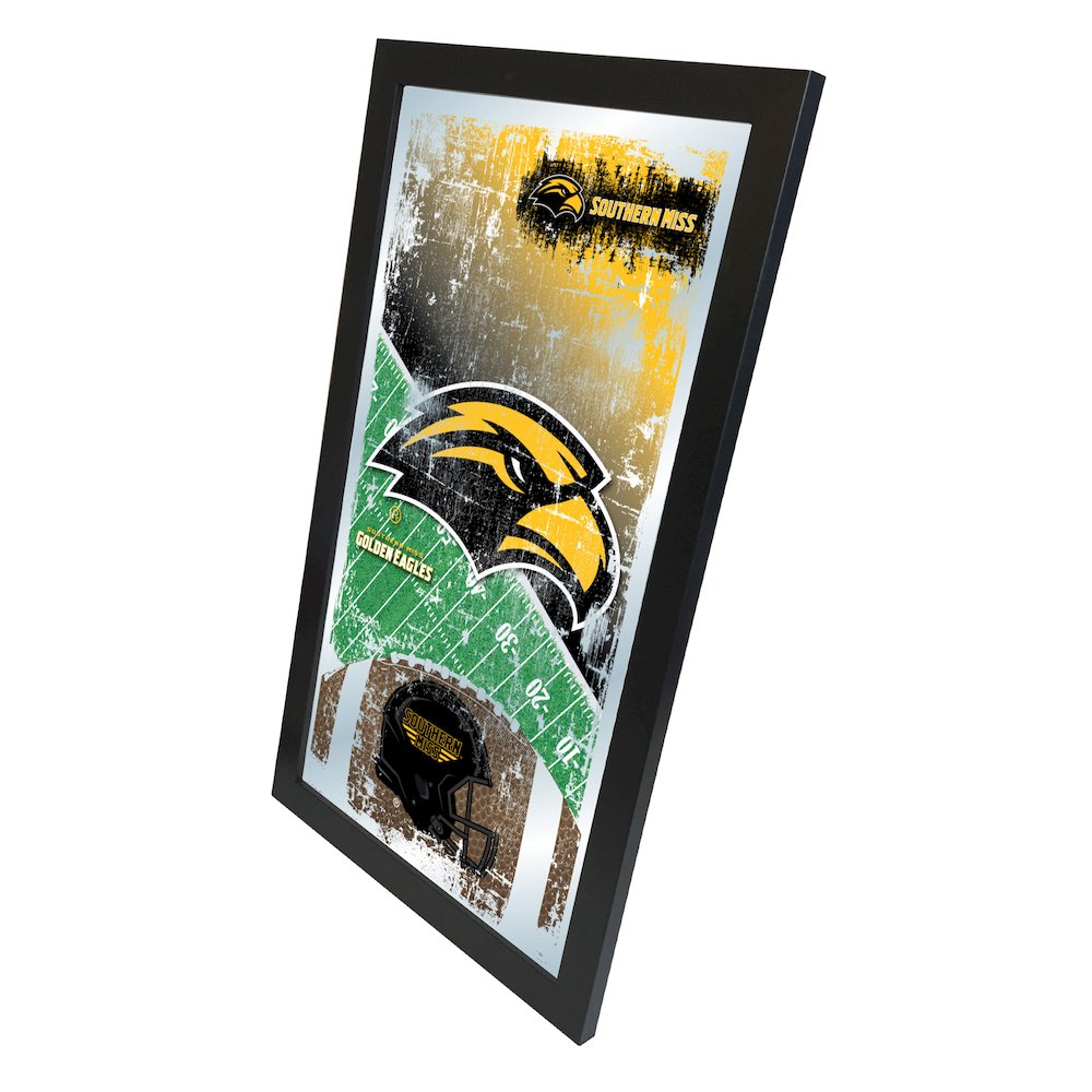 Southern Miss 15" x 26" Football Mirror. Picture 2