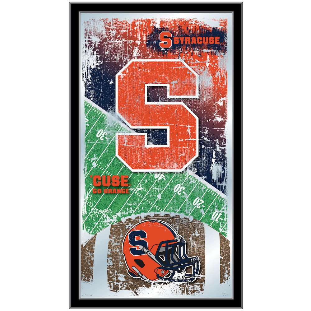Syracuse 15" x 26" Football Mirror. Picture 1