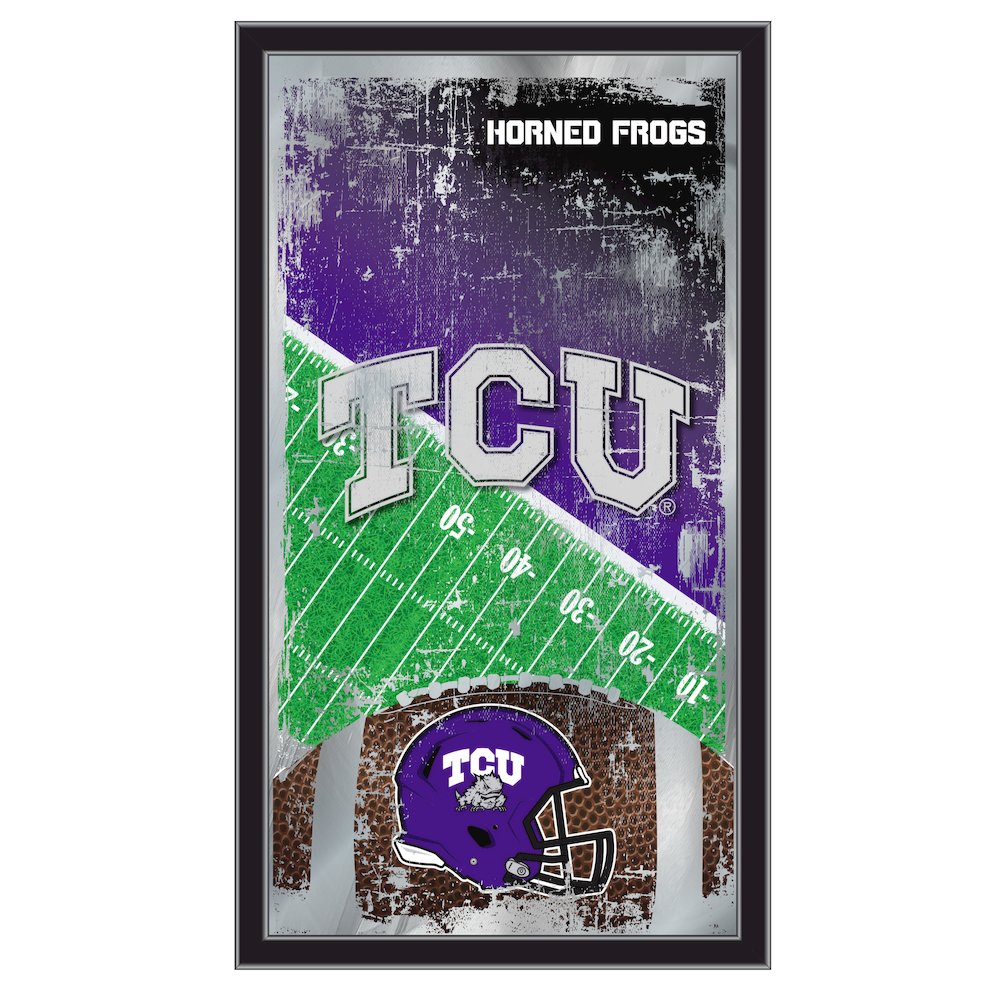 TCU 15" x 26" Football Mirror. Picture 1