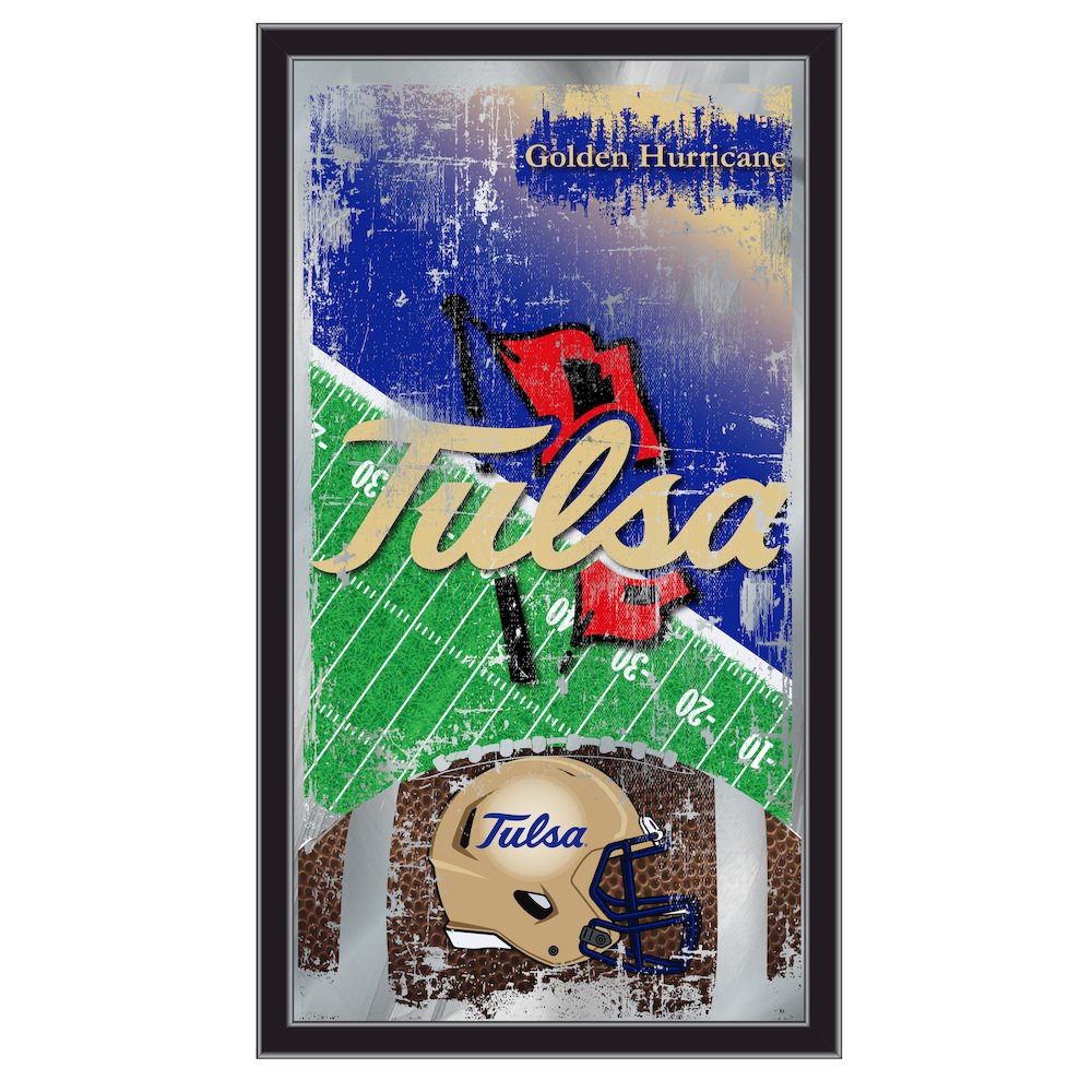 Tulsa 15" x 26" Football Mirror. Picture 1