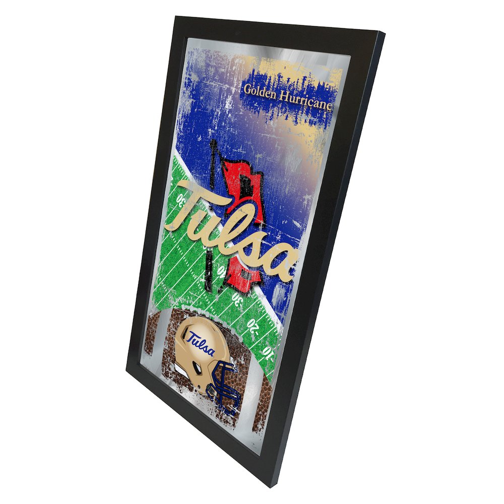 Tulsa 15" x 26" Football Mirror. Picture 2