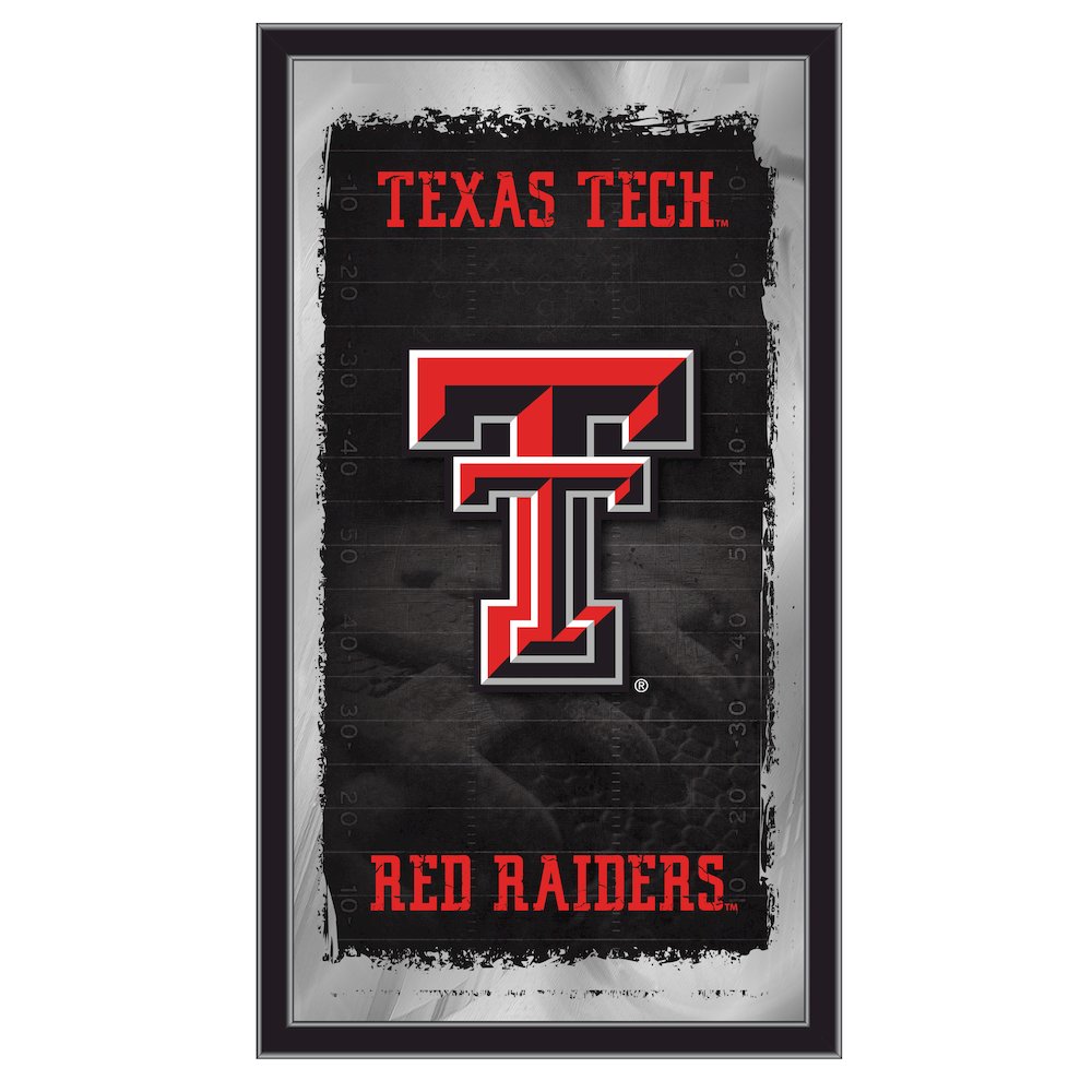 Texas Tech 15" x 26" Football Mirror. Picture 1