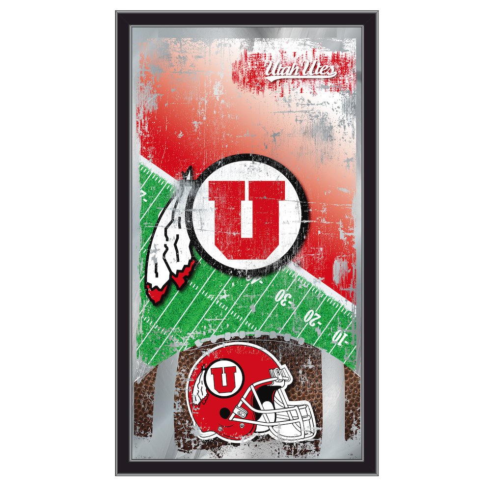 Utah 15" x 26" Football Mirror. Picture 1