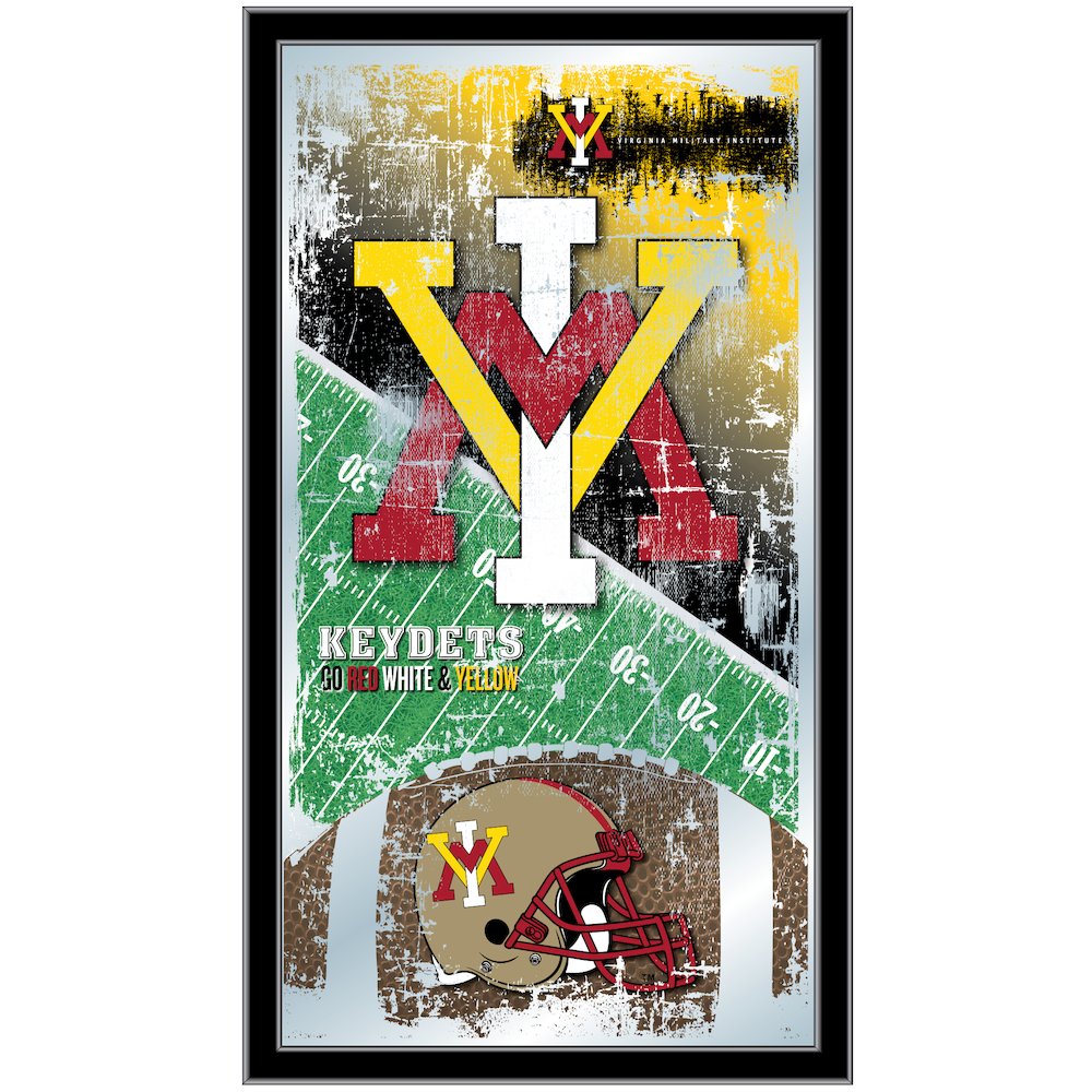 Virginia Military Institute 15" x 26" Football Mirror. Picture 1